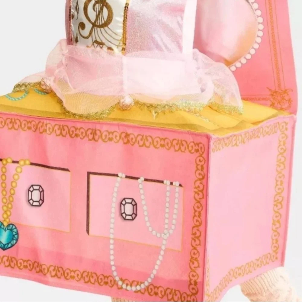 Music Box Ballerina w/ Sound Halloween Costume 10/12 Step In Dress & Choker Girl